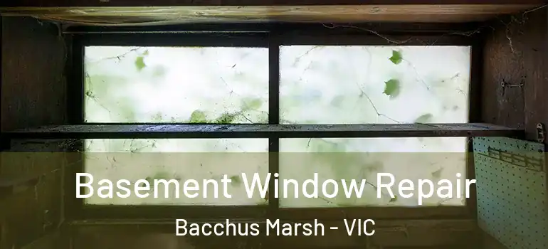 Basement Window Repair Bacchus Marsh - VIC