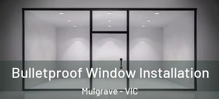 Bulletproof Window Installation Mulgrave - VIC