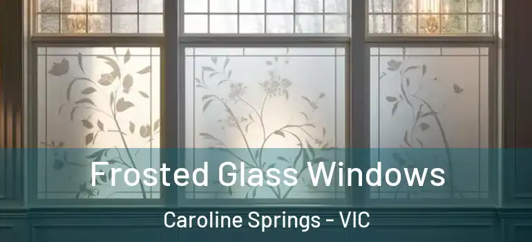 Frosted Glass Windows Caroline Springs - VIC