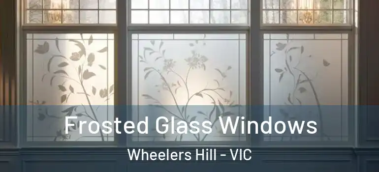 Frosted Glass Windows Wheelers Hill - VIC