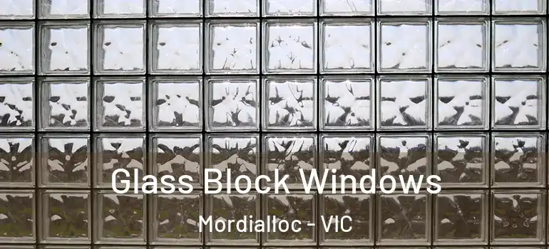 Glass Block Windows Mordialloc - VIC