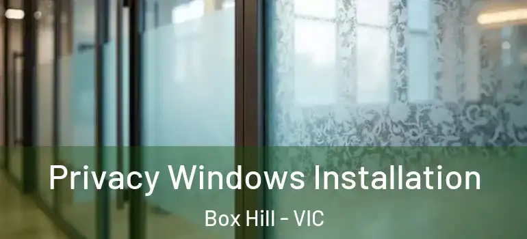Privacy Windows Installation Box Hill - VIC
