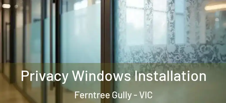  Privacy Windows Installation Ferntree Gully - VIC