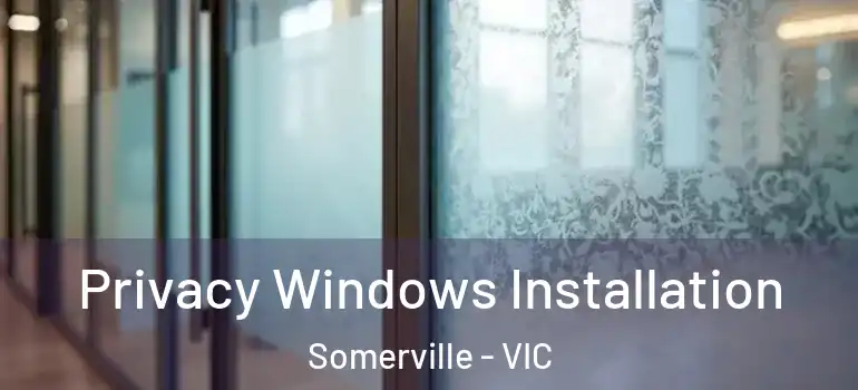  Privacy Windows Installation Somerville - VIC