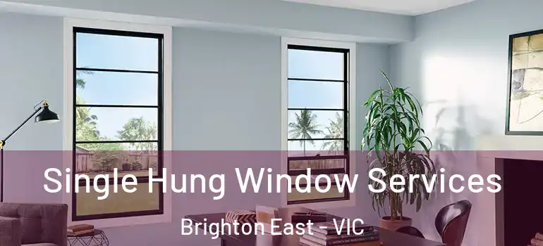  Single Hung Window Services Brighton East - VIC