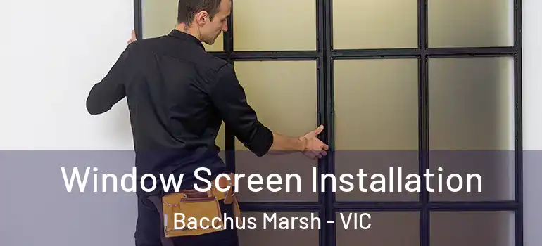  Window Screen Installation Bacchus Marsh - VIC